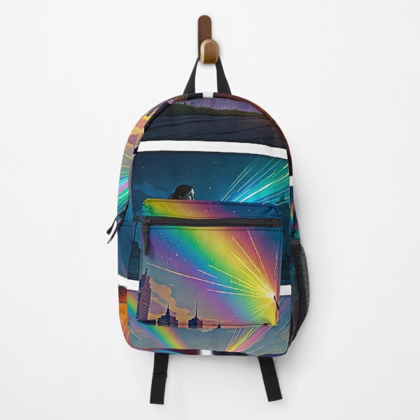 Item preview, Urban Silhouettes Harnessing Vibrant Rainbow Beams. designed and sold by Starlit Sidhe Studio.