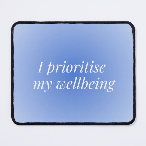 Item preview, I prioritise my well being Affirmation Poster designed and sold by Georgia Ray.