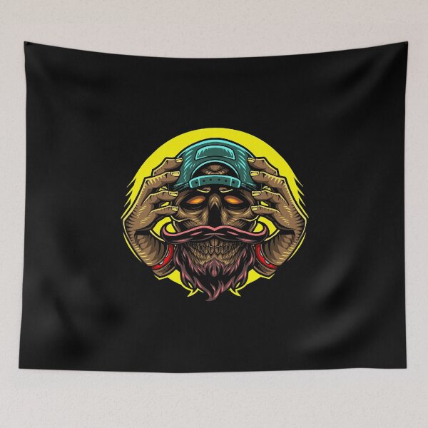 Item preview, Cool zombie with mustache and cap on Halloween designed and sold by Joncasmiart.