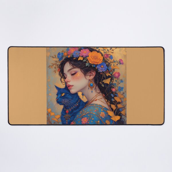 Item preview, Beautiful girl with a cat. designed and sold by Natalia-Vlad.