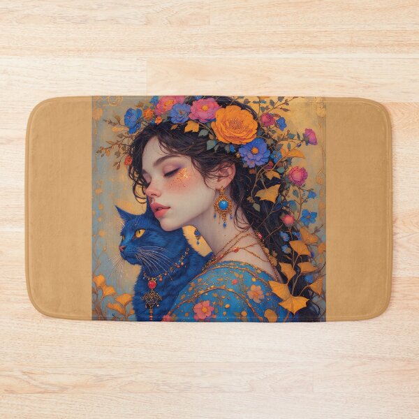 Item preview, Beautiful girl with a cat. designed and sold by Natalia-Vlad.