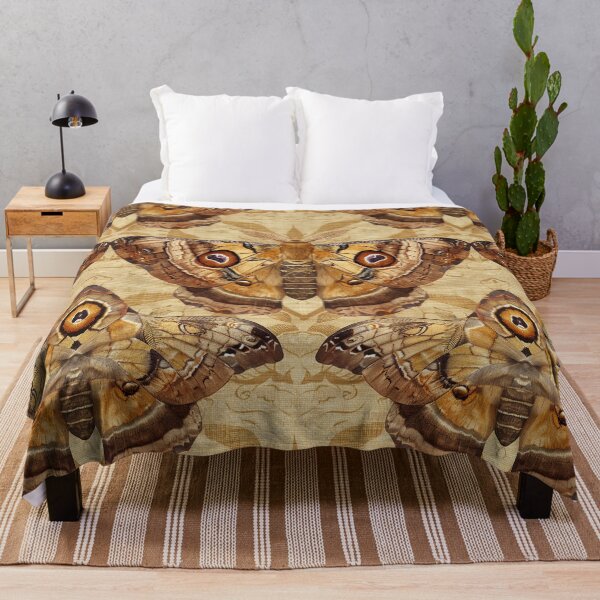 Item preview, Vintage Golden Polyphemus Moth Wallpaper designed and sold by LabMandala.