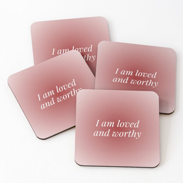 Item preview, I am loved and worthy Affirmation Poster designed and sold by Georgia Ray.