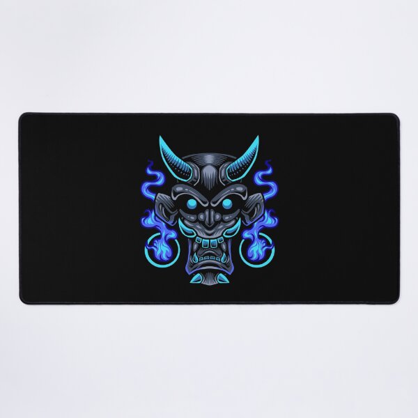 Item preview, Skull with horns in blue flames designed and sold by Joncasmiart.