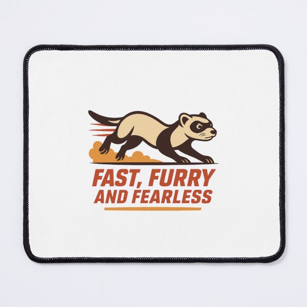 Aperçu de l'œuvre Rapide, poilu et intrépide – Conception du logo de Ferret Racing créée et vendue par CraftedHome.