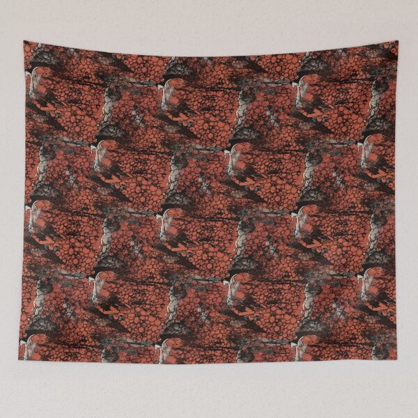 Item preview, Cellular Birds Textured Abstract in Red designed and sold by Artistestella.