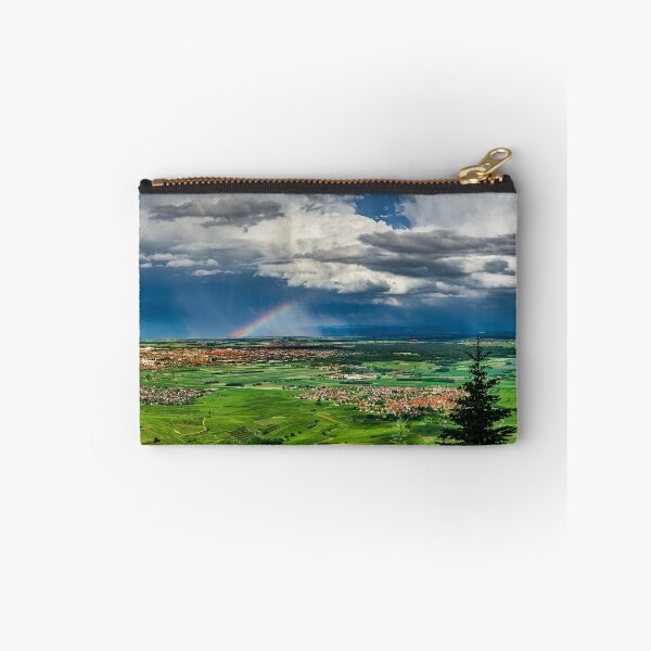 Item preview, Beautiful rainbow with rainy clouds, colorful summer view, Alsace, France designed and sold by Alexander Sorokopud.