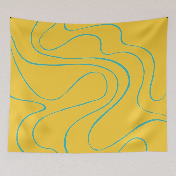 Item preview, Ebb and Flow 2 in Turquoise and Yellow designed and sold by LAEC-Shop.