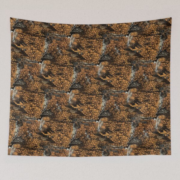 Item preview, Cellular Birds Textured Abstract in Orange designed and sold by Artistestella.