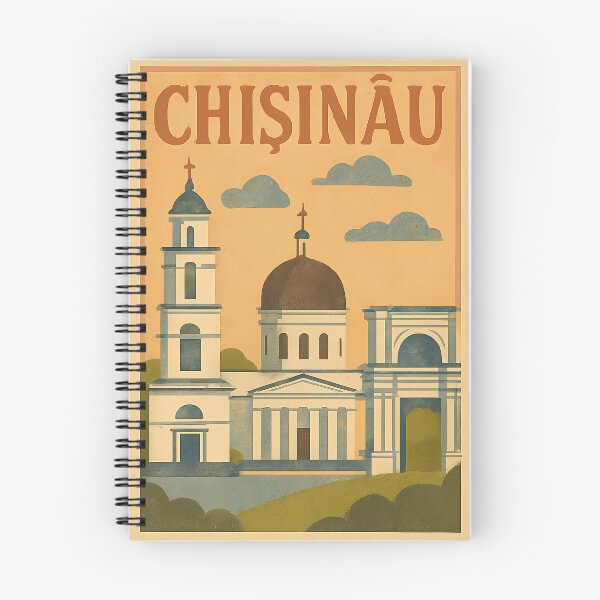 Item preview, Vintage Stamp of Chisinau | Retro Moldova Travel Poster | Mid-Century Modern Cityscape Art | Historic Architecture & Park Landscape Design | Collectible European Print designed and sold by PaintedPixels01.