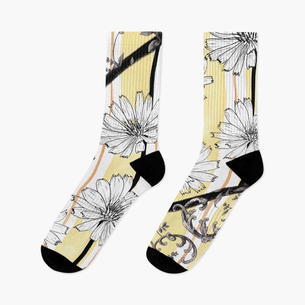 Item preview, Chicory Floral Heritage Hive Studio Design — Yellow Orange designed and sold by Heritage Hive Studio.