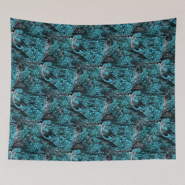 Item preview, Cellular Birds Textured Abstract in Aqua designed and sold by Artistestella.