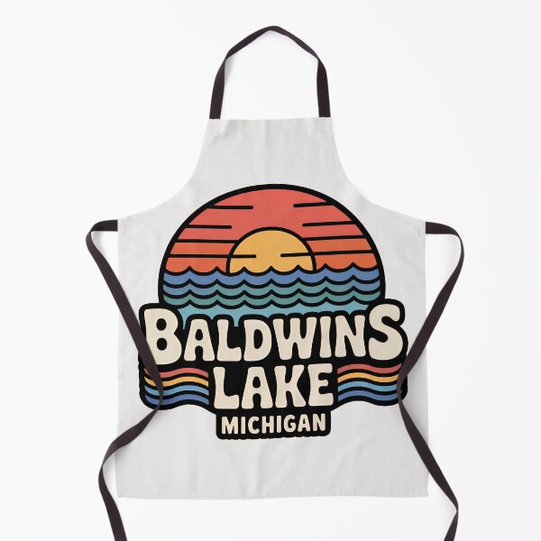 Item preview, Baldwins Lake, Michigan Retro Sunset designed and sold by TheOldMittenIllustrated.