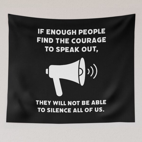 Item preview, They will not be able to silence us.  designed and sold by Rachel the Artist .