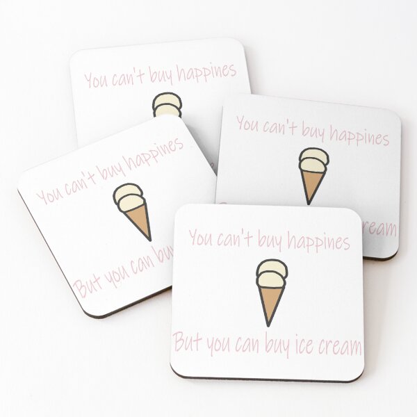 Item preview, You Can't Buy Happiness, But You Can Buy Ice Cream – Fun Motivational Quote designed and sold by Beautiful art store.