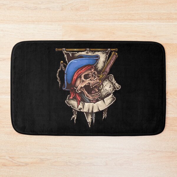 Item preview, Pirate skull with maps and gothic banner designed and sold by Joncasmiart.