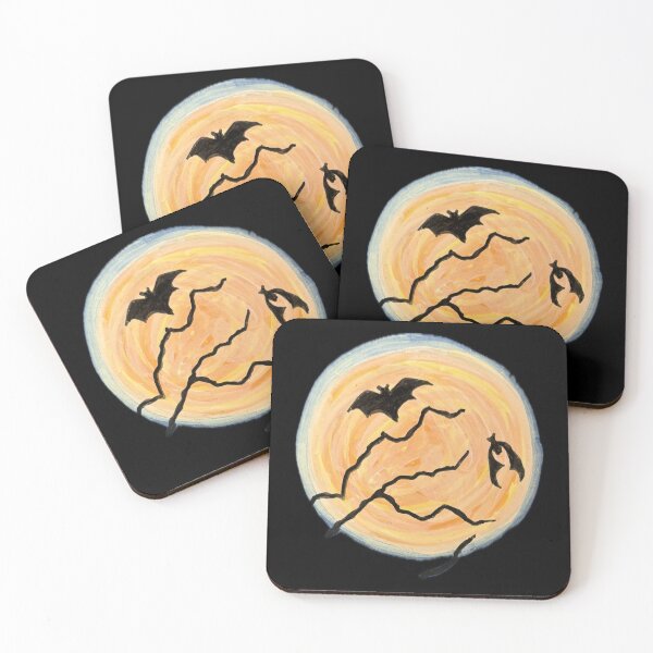 Item preview, Bats Flying Over Full Moon  designed and sold by StarDustMinis.
