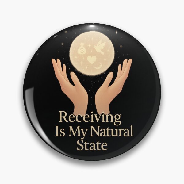 Item preview, Receiving Is My Natural State | Manifestation Abundance Spiritual Sticker & Printable Wall Art | Law of Attraction Design designed and sold by HerDreamCodes.