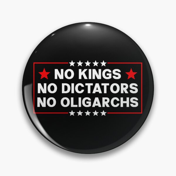 Item preview, No Kings No Dictators No Oligarchs - Anti Trump designed and sold by PixVib.