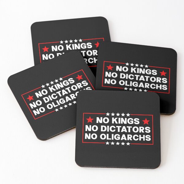 Item preview, No Kings No Dictators No Oligarchs - Anti Trump designed and sold by PixVib.