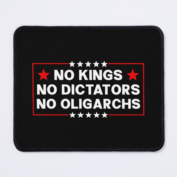 Item preview, No Kings No Dictators No Oligarchs - Anti Trump designed and sold by PixVib.