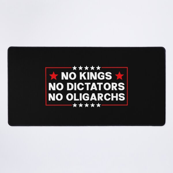 Item preview, No Kings No Dictators No Oligarchs - Anti Trump designed and sold by PixVib.