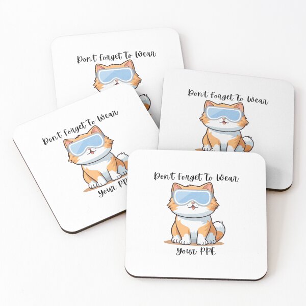 Item preview, Don't Forget to Wear Your PPE | Cute Cat Safety Goggles Science Gift designed and sold by Quality Assurance.