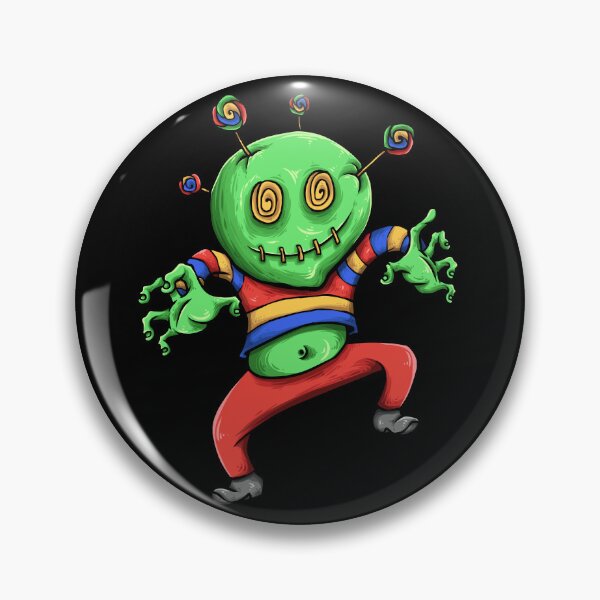 Item preview, Green Voodoo cartoon doll on Halloween designed and sold by Joncasmiart.