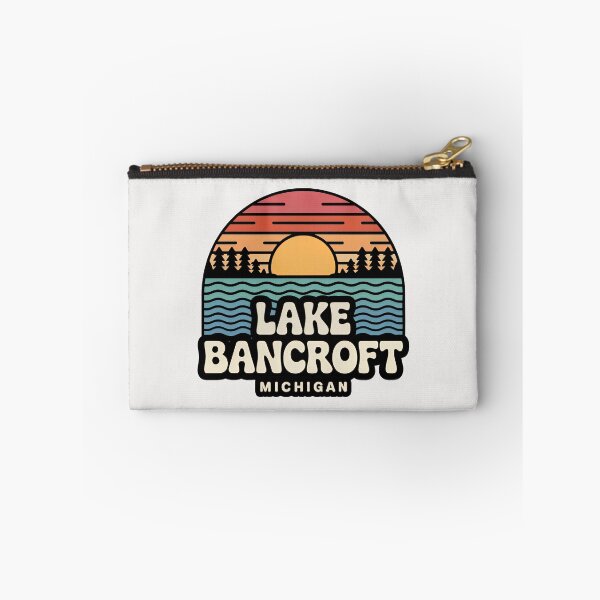 Item preview, Lake Bancroft, Michigan Retro Sunset designed and sold by TheOldMittenIllustrated.