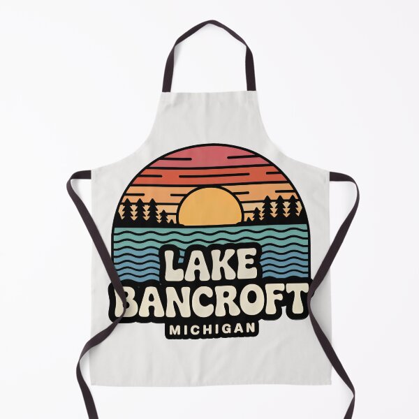 Item preview, Lake Bancroft, Michigan Retro Sunset designed and sold by TheOldMittenIllustrated.