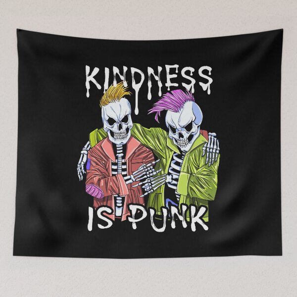 Item preview, Kindness Is Punk – Punk Rock Skeletons Hugging designed and sold by Dmetalx Art Apparel.