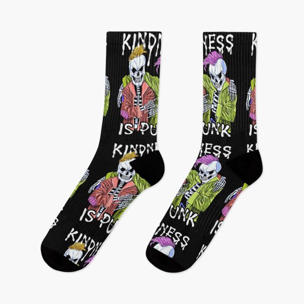 Item preview, Kindness Is Punk – Punk Rock Skeletons Hugging designed and sold by Dmetalx Art Apparel.