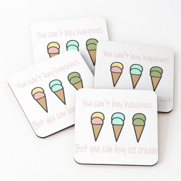 Item preview, You Can't Buy Happiness, But You Can Buy Ice Cream – Fun Motivational Quote designed and sold by Beautiful art store.