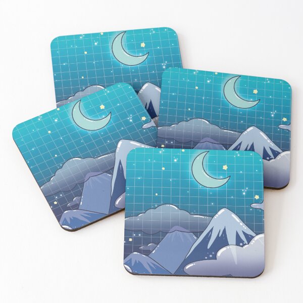Item preview, Vapor Wave Moon and Mountains Twilight designed and sold by ArtsieArtist.