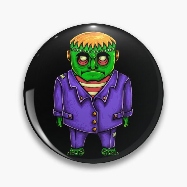 Item preview, Green Zombie Frankenstein cartoon on Halloween  designed and sold by Joncasmiart.