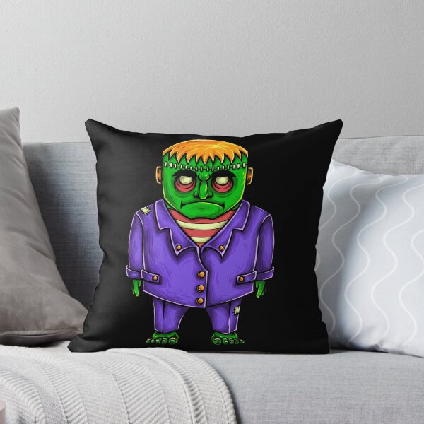 Item preview, Green Zombie Frankenstein cartoon on Halloween  designed and sold by Joncasmiart.