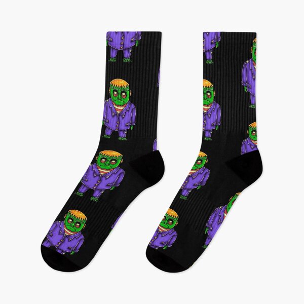 Item preview, Green Zombie Frankenstein cartoon on Halloween  designed and sold by Joncasmiart.