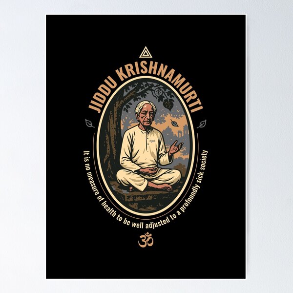 Item preview, Jiddu Krishnamurti Meditative Portrait designed and sold by Boogosh.