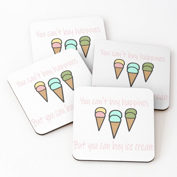 Item preview, You Can't Buy Happiness, But You Can Buy Ice Cream – Fun Motivational Quote designed and sold by Beautiful art store.