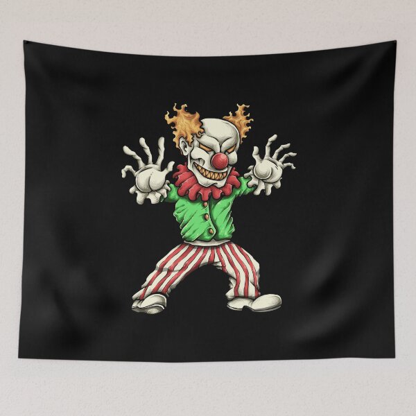 Item preview, Evil cartoon clown on Halloween designed and sold by Joncasmiart.