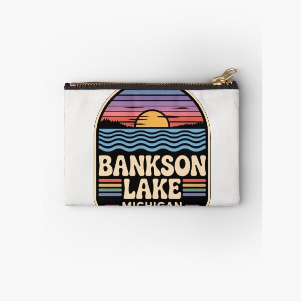 Item preview, Bankson Lake, Michigan Retro Sunset designed and sold by TheOldMittenIllustrated.