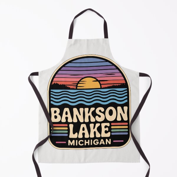 Item preview, Bankson Lake, Michigan Retro Sunset designed and sold by TheOldMittenIllustrated.