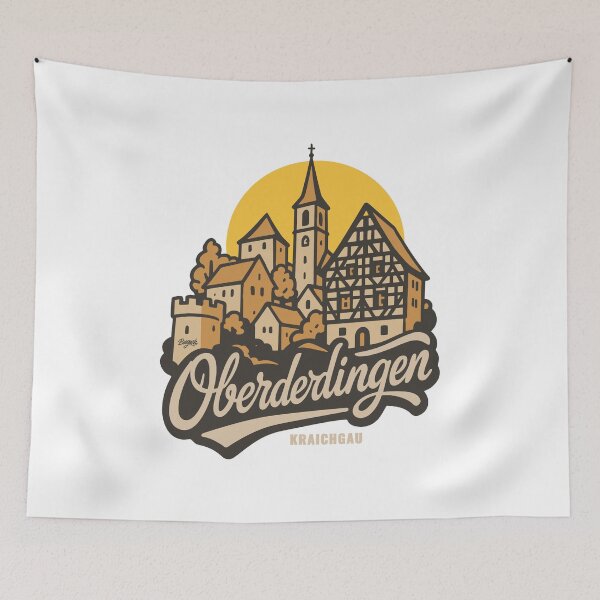 Item preview, Oberderdingen Kraichgau Village Skyline designed and sold by Boogosh.