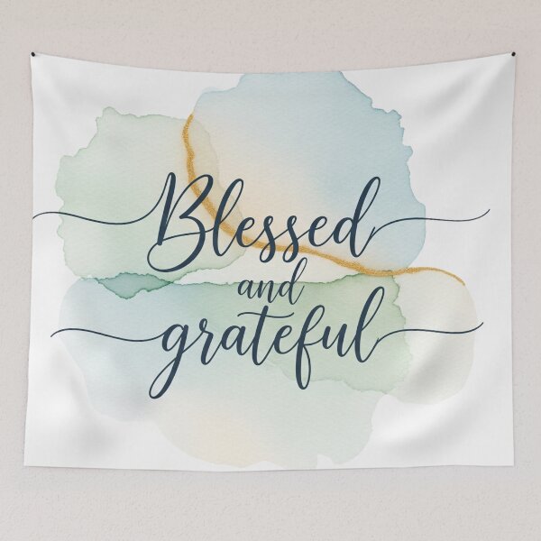 Item preview, Blessed and Grateful Positive Inspirational Christian Faith Design designed and sold by Gahyl7.