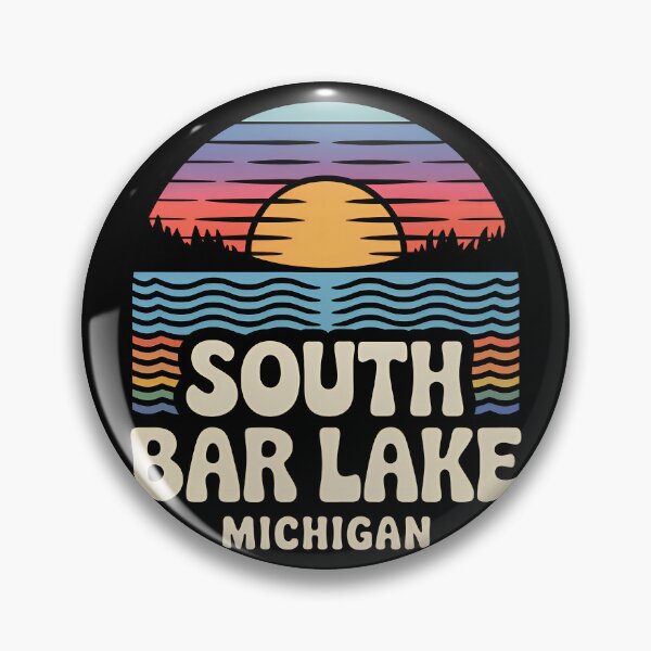 Item preview, South Bar Lake, Michigan Retro Sunset designed and sold by TheOldMittenIllustrated.