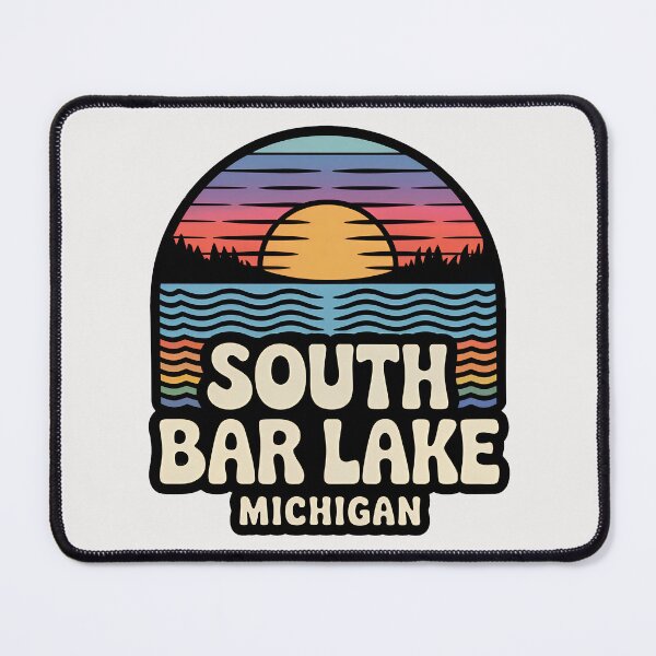 Item preview, South Bar Lake, Michigan Retro Sunset designed and sold by TheOldMittenIllustrated.