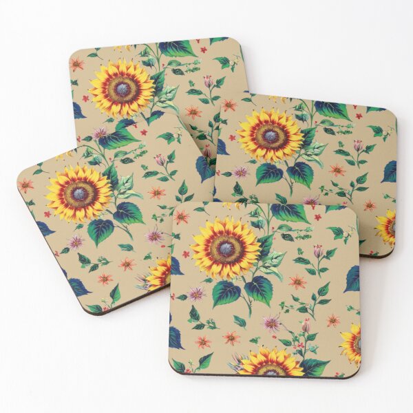 Item preview, Vintage style  sunflowers designed and sold by Nice-patterns.