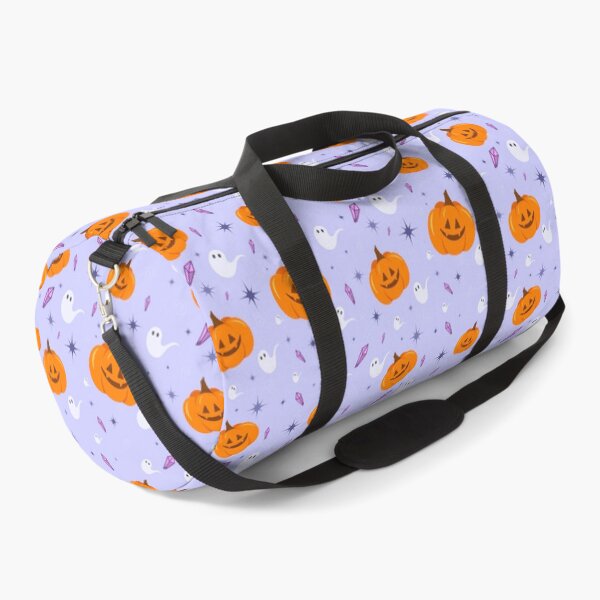 Item preview, Orange Jack o Lanterns with Ghosts and Crystals designed and sold by ArtsieArtist.