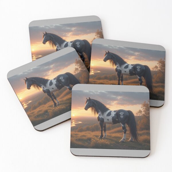 Item preview, Proud Indian Pony: Autumn Sunset Art designed and sold by David R Sawin The Architects Of Eden.