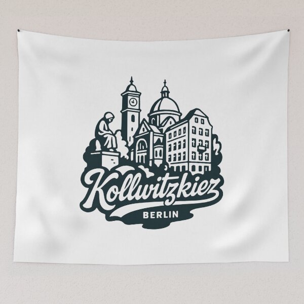 Item preview, Kollwitzkiez Berlin Hand Lettering Skyline designed and sold by Boogosh.